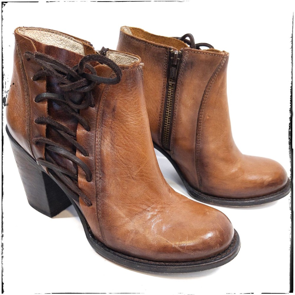 Freebird Brook Oil Burnished Lace-up Boots Sz 10